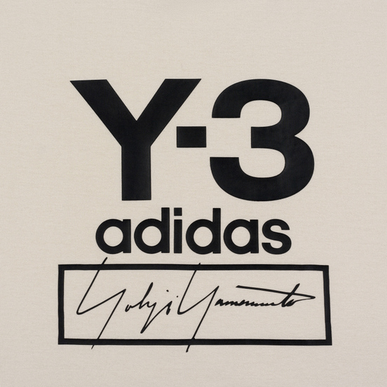 Мужская футболка Y-3 Stacked Logo FW19 Ecru