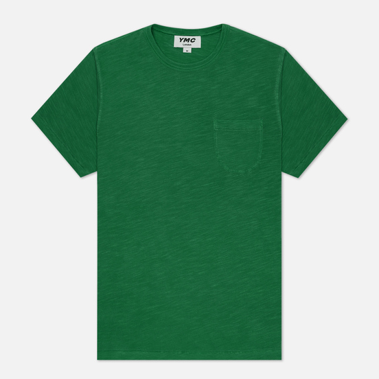 Мужская футболка YMC Wild Ones Pocket Garment Dyed Green