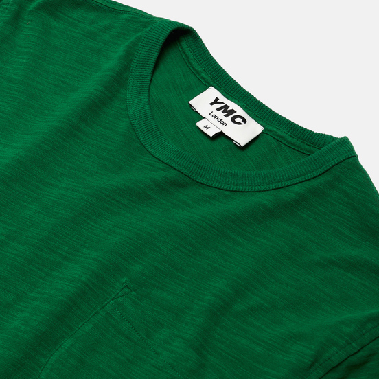 Мужская футболка YMC Wild Ones Pocket Garment Dyed Green