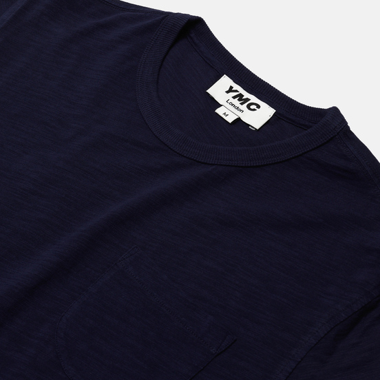 Мужская футболка YMC Wild Ones Pocket Garment Dyed Navy