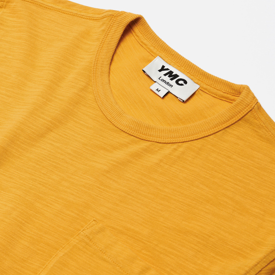 Мужская футболка YMC Wild Ones Pocket Garment Dyed Yellow