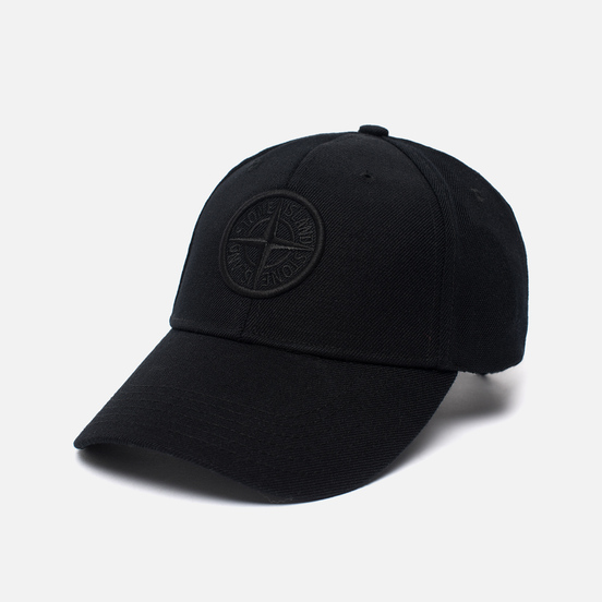 Кепка Stone Island Wool Mix Compass Logo Embroidered Black