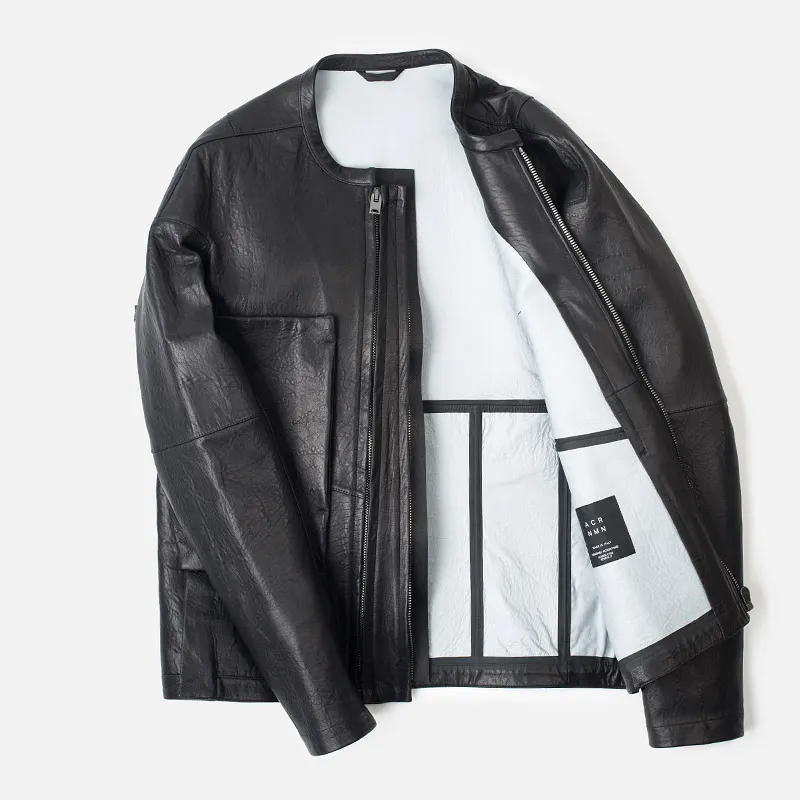Acronym x Nemen Мужская кожаная куртка Double Zipper Rider