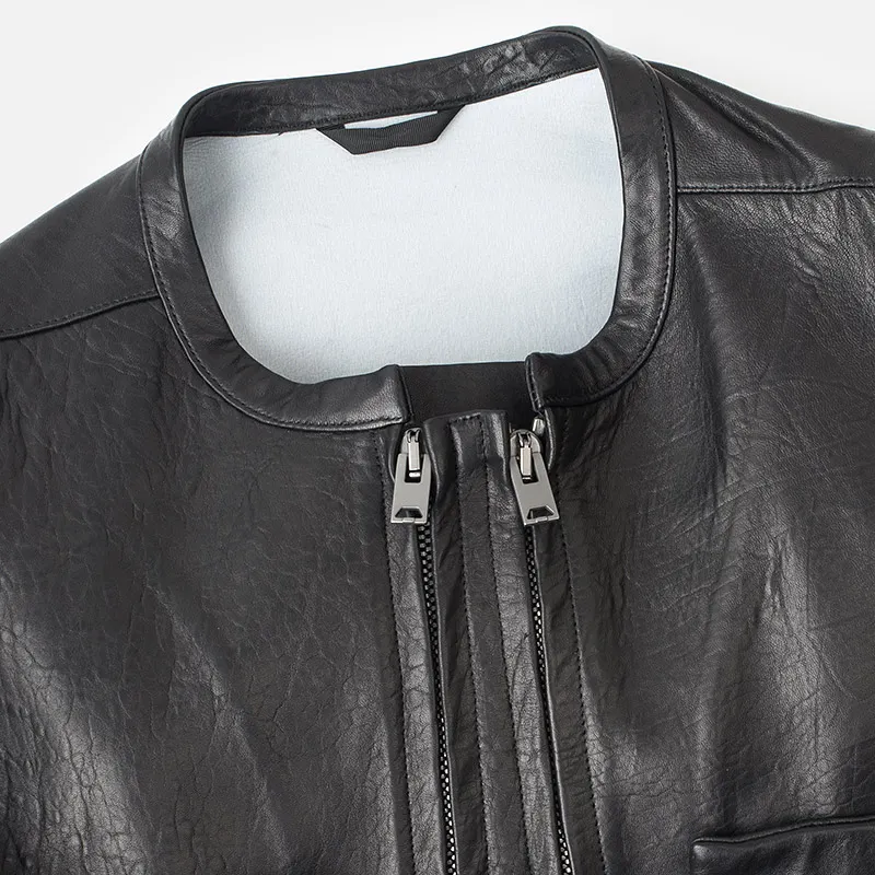 Acronym x Nemen Мужская кожаная куртка Double Zipper Rider