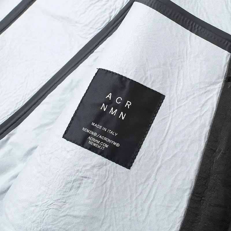 Acronym x Nemen Мужская кожаная куртка Double Zipper Rider