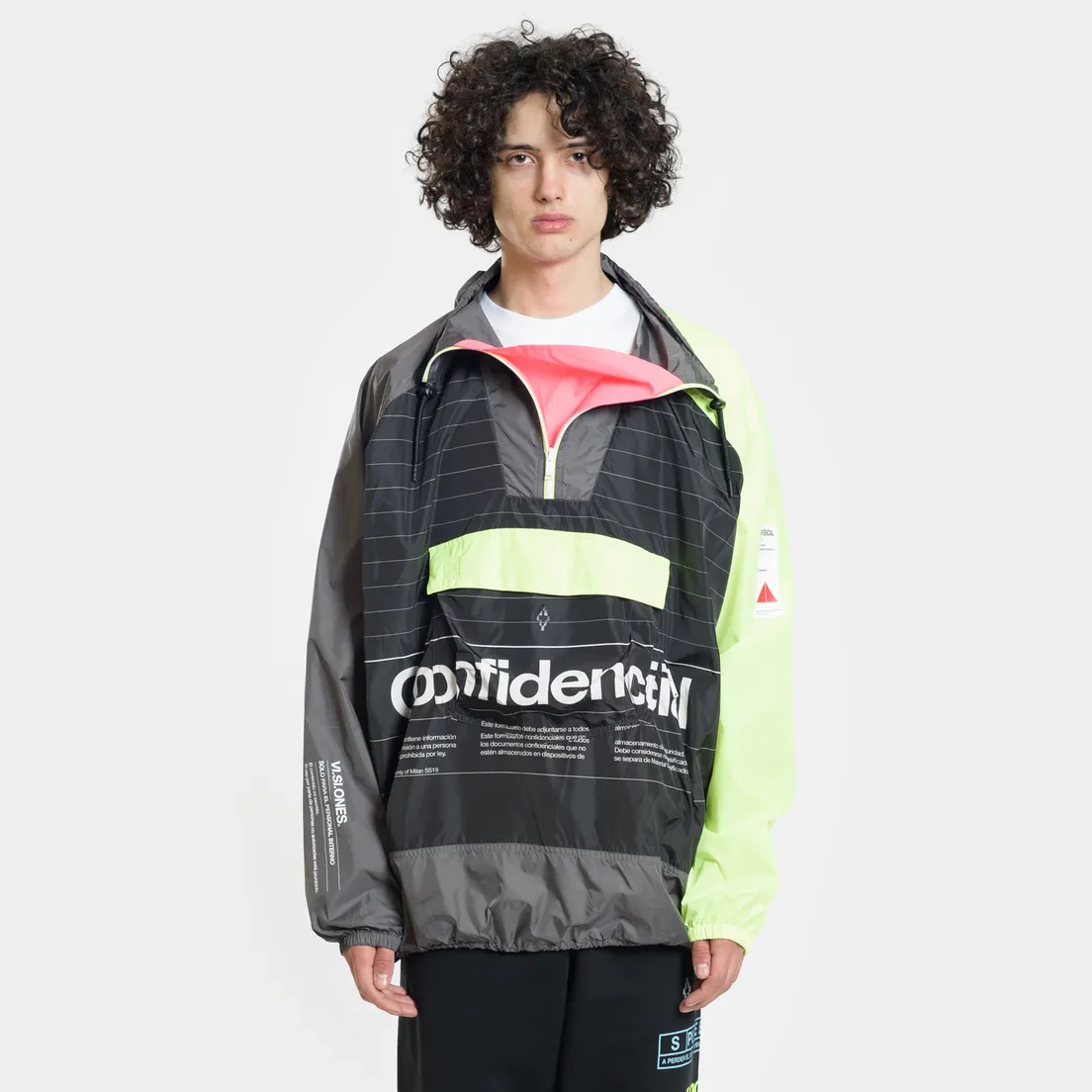 Marcelo Burlon Мужская куртка анорак Intel Lettering Windbreaker