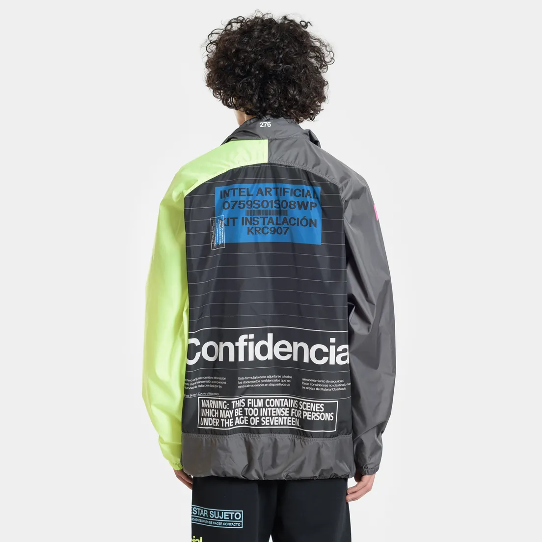 Marcelo Burlon Мужская куртка анорак Intel Lettering Windbreaker