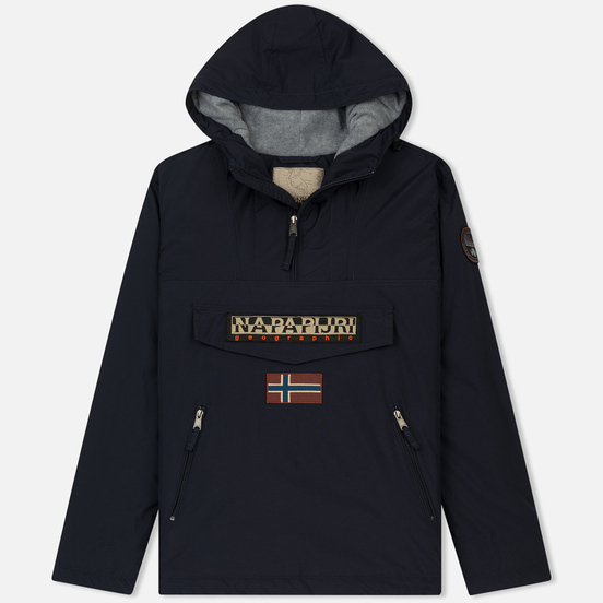 Мужская куртка анорак Napapijri Rainforest Winter Pockets Blue Marine