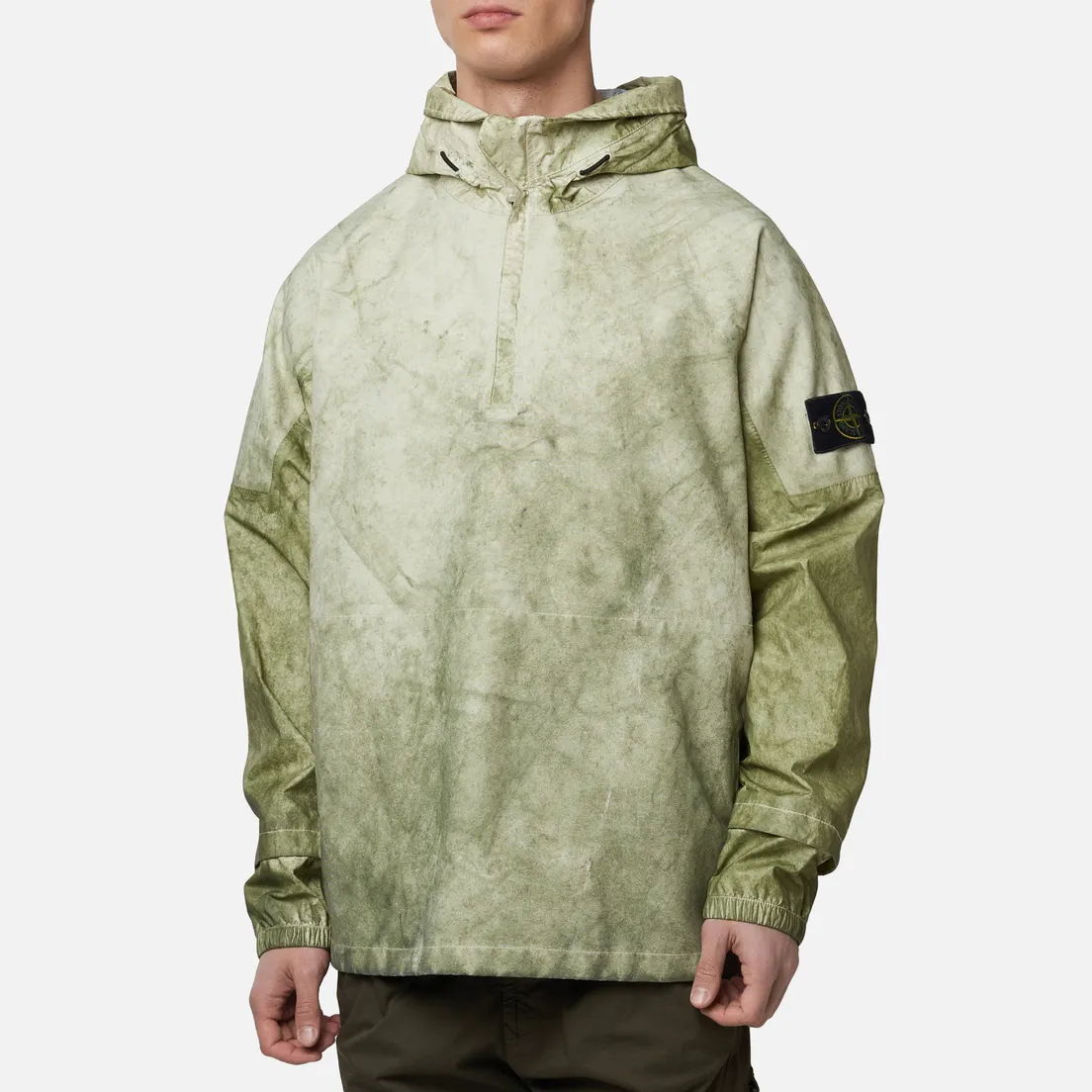 Stone Island Мужская куртка анорак Membrana + Oxford 3L Dust Colour Finish