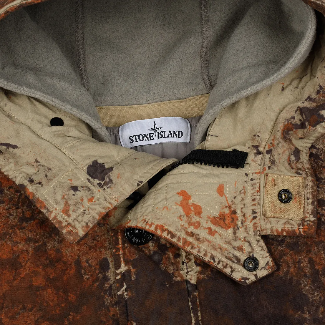 Stone Island Мужская куртка анорак Paintball Camo Fishtail