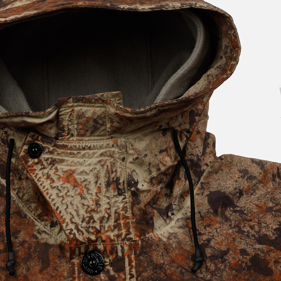 Мужская куртка анорак Stone Island Paintball Camo Fishtail Dark Brown