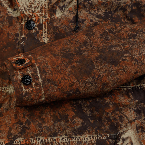 Мужская куртка анорак Stone Island Paintball Camo Fishtail Dark Brown