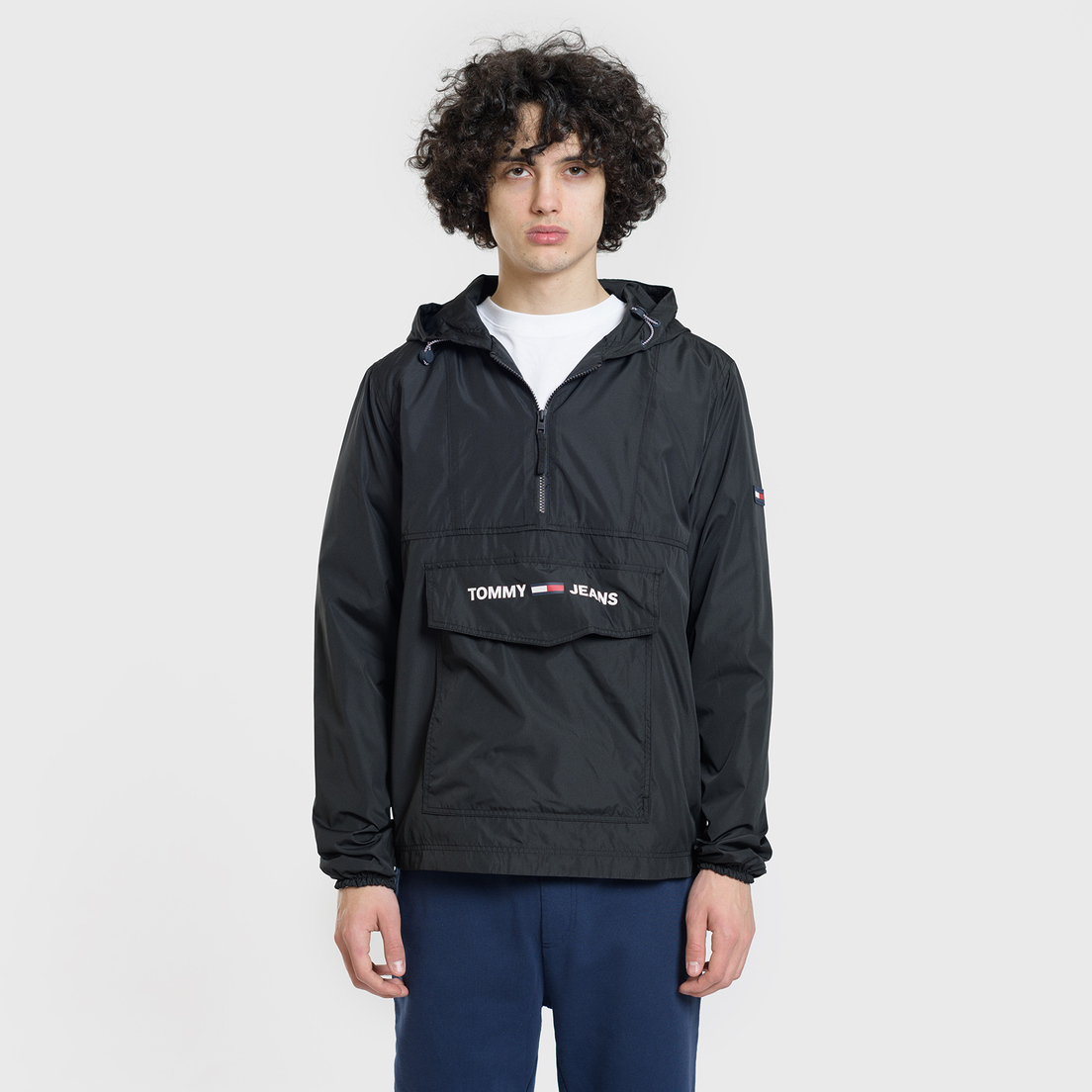 Tommy Jeans Мужская куртка анорак Nylon Shell Solid Popover