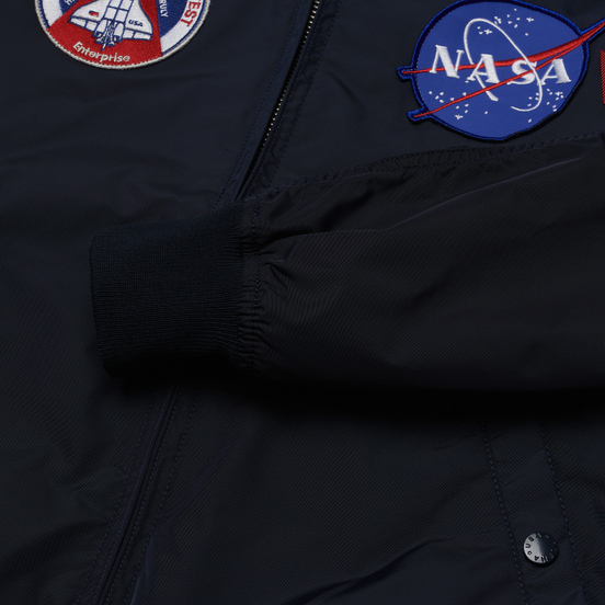Мужская куртка бомбер Alpha Industries MA-1 TT NASA Reversible II Replica Blue