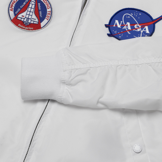 Мужская куртка бомбер Alpha Industries MA-1 TT NASA Reversible II White