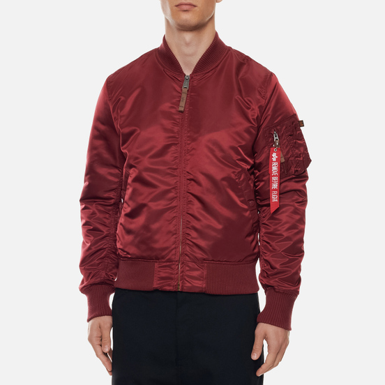 Мужская куртка бомбер Alpha Industries MA-1 VF 59 Burgundy