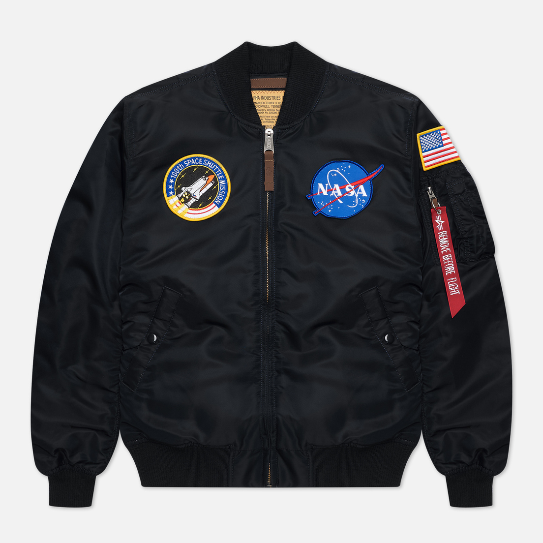 Alpha Industries Мужская куртка бомбер NASA MA-1 VF