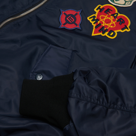 Мужская куртка бомбер Billionaire Boys Club Reversible Space Check MA-1 Navy