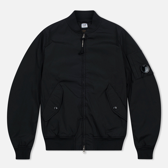 Мужская куртка бомбер C.P. Company Nycra MA-1 Over-Dyed Polar Fleece Lining Black