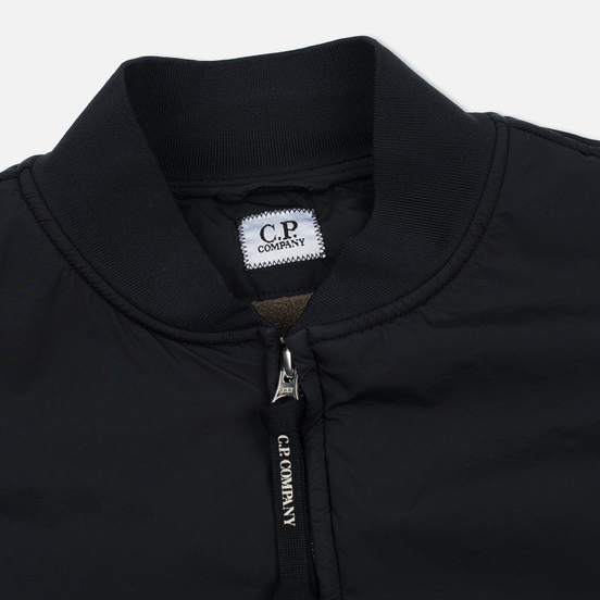 Мужская куртка бомбер C.P. Company Nycra MA-1 Over-Dyed Polar Fleece Lining Black
