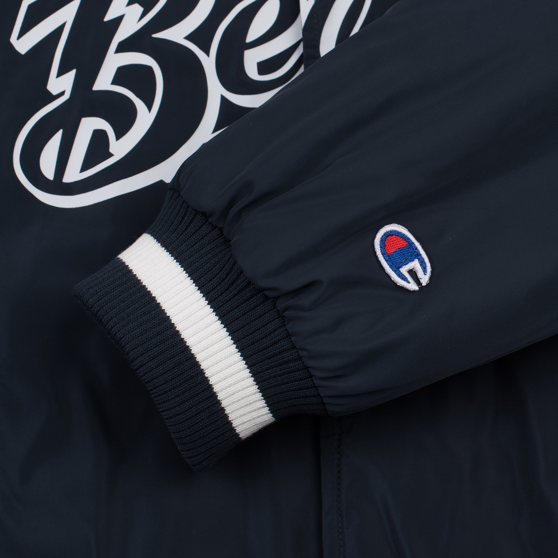 Champion Reverse Weave Мужская куртка бомбер x Beams Logo Print Carbon