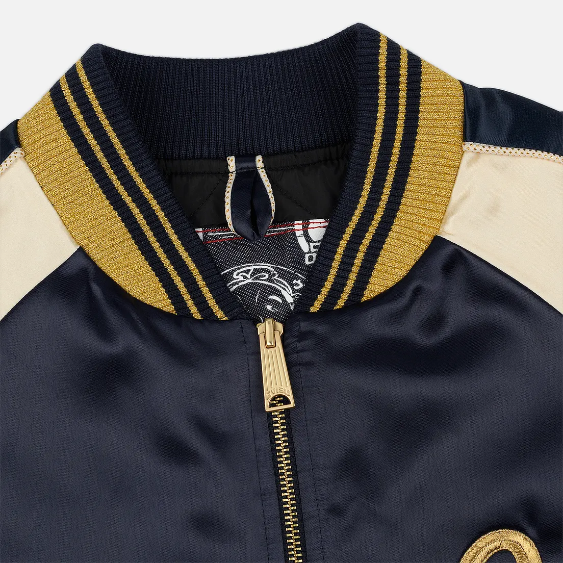 Evisu Мужская куртка бомбер Digital Print Wave Carp Applique Souvenir