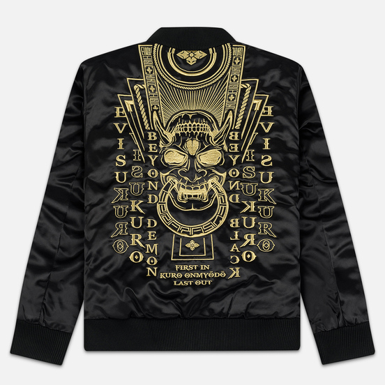Мужская куртка бомбер Evisu Embroidered Hannya Heraldry MA-1 Black
