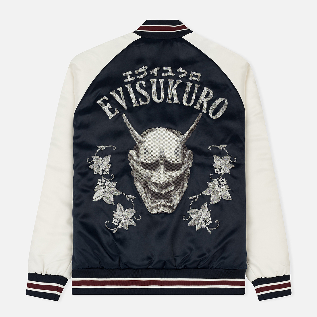 Evisu Мужская куртка бомбер Evisukuro Souvenir Hannya Embroidery