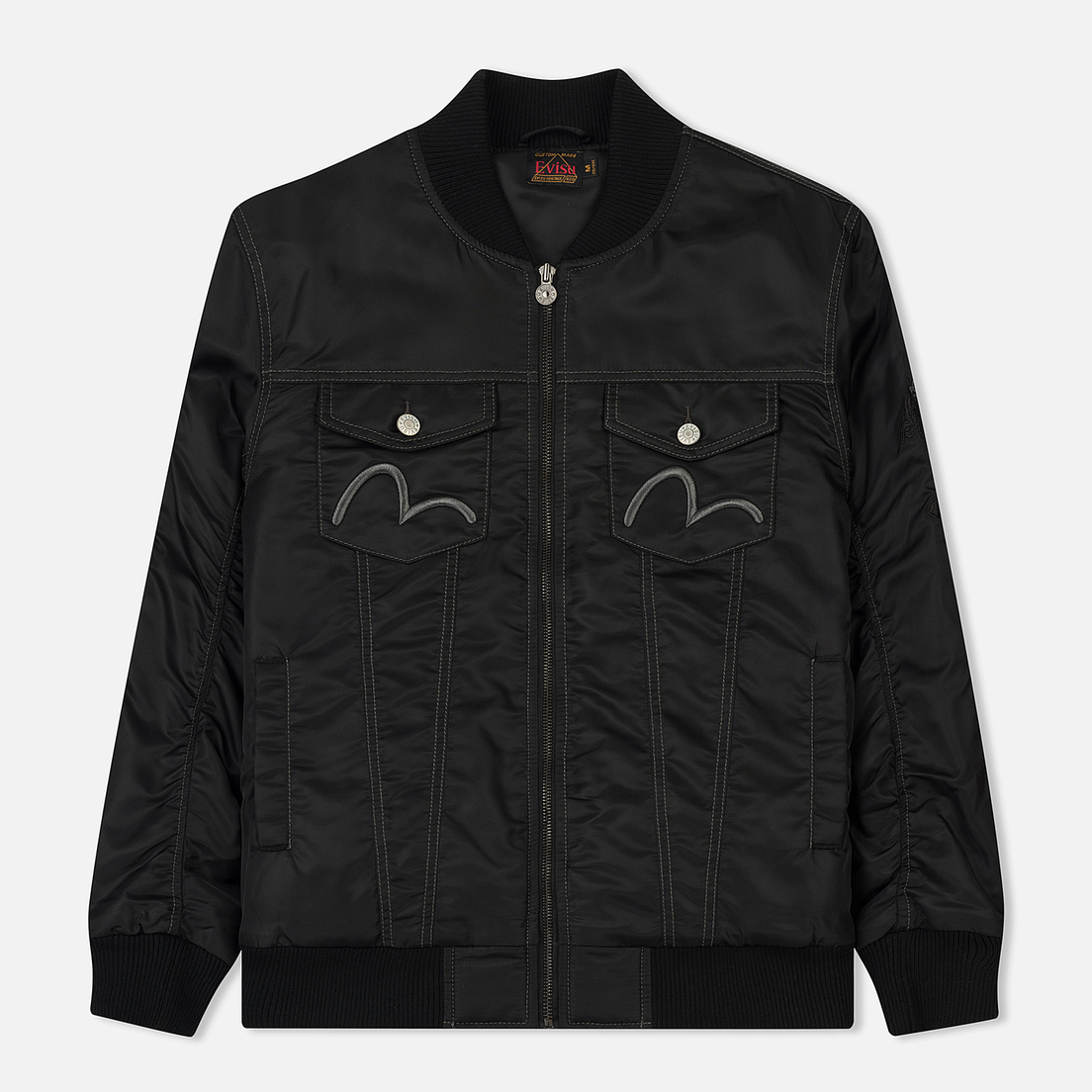 Evisu Мужская куртка бомбер Seagull And Koi Embroidered Zip-Up