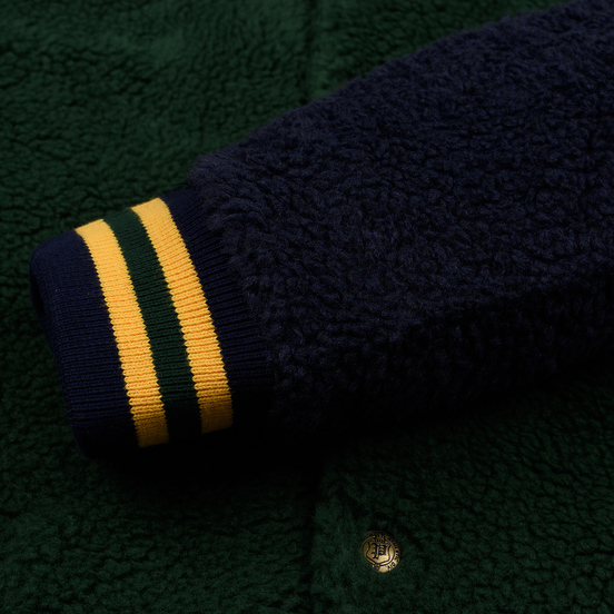 Мужская куртка бомбер Polo Ralph Lauren Fleece Letterman College Green/Cruise Navy