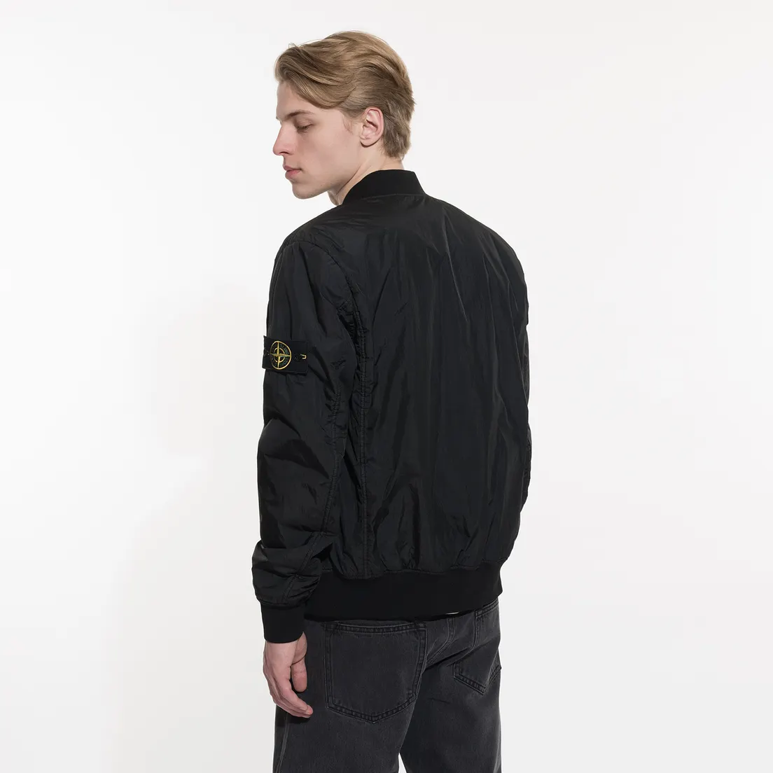 Stone Island Мужская куртка бомбер Lightweight Garment Dyed Crinkle Reps NY
