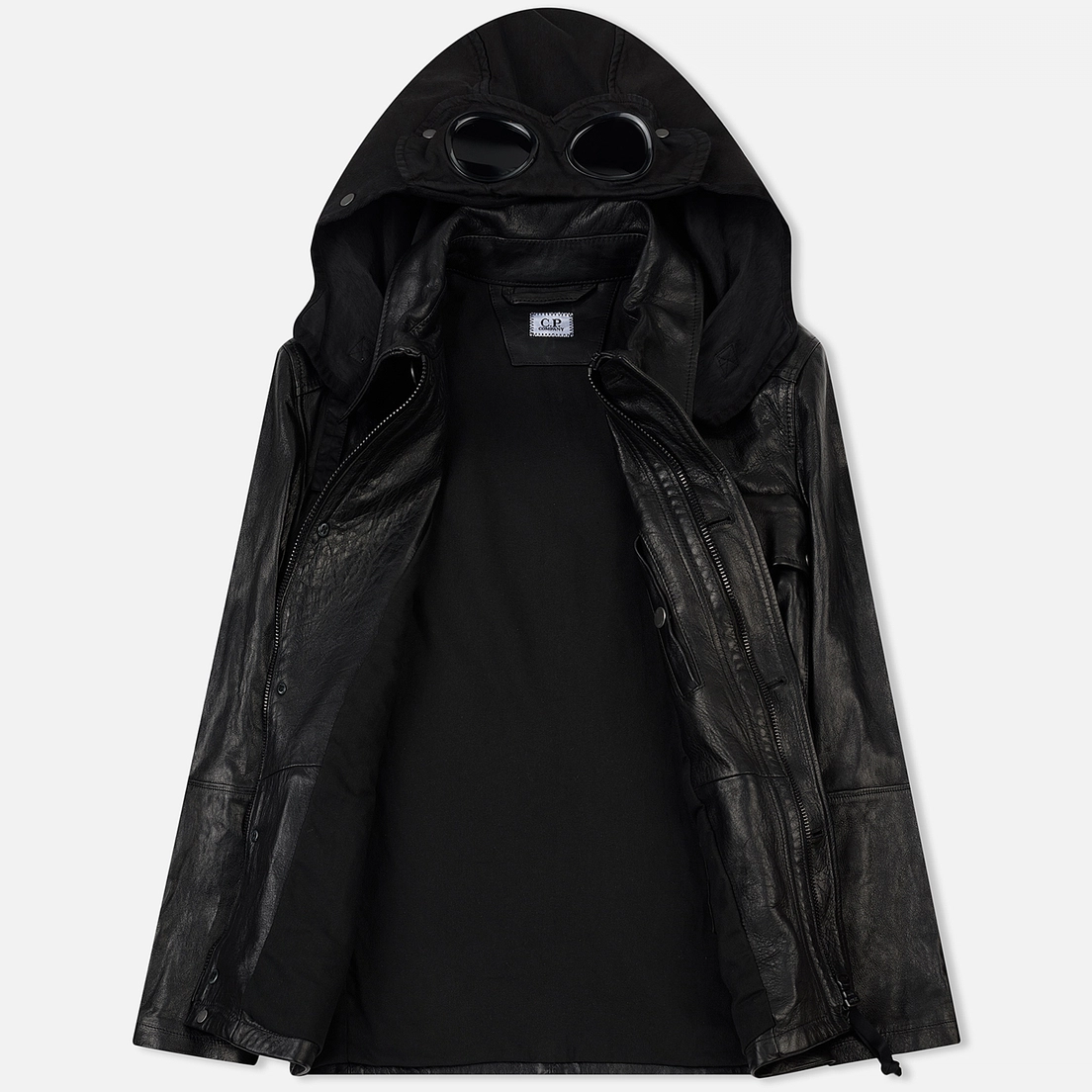 C.P. Company Мужская куртка Premium Leather Goggle Mille Field