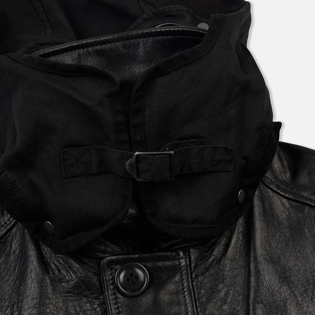 C.P. Company Мужская куртка Premium Leather Goggle Mille Field