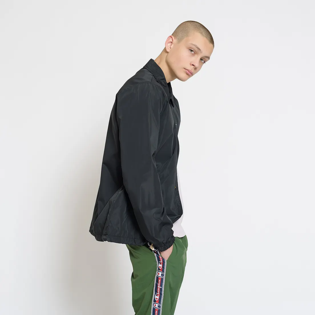 Champion Reverse Weave Мужская куртка Script Logo Satin Coach