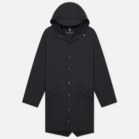 Мужская куртка дождевик RAINS Long Jacket, цвет чёрный, размер S-M