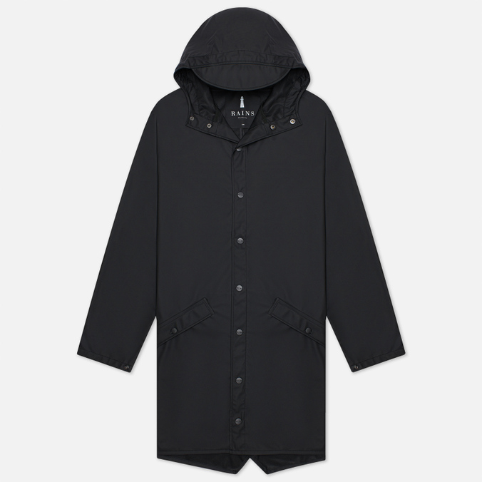 Мужская куртка дождевик RAINS, цвет чёрный, размер M-L 1202-01 Long Jacket - фото 1