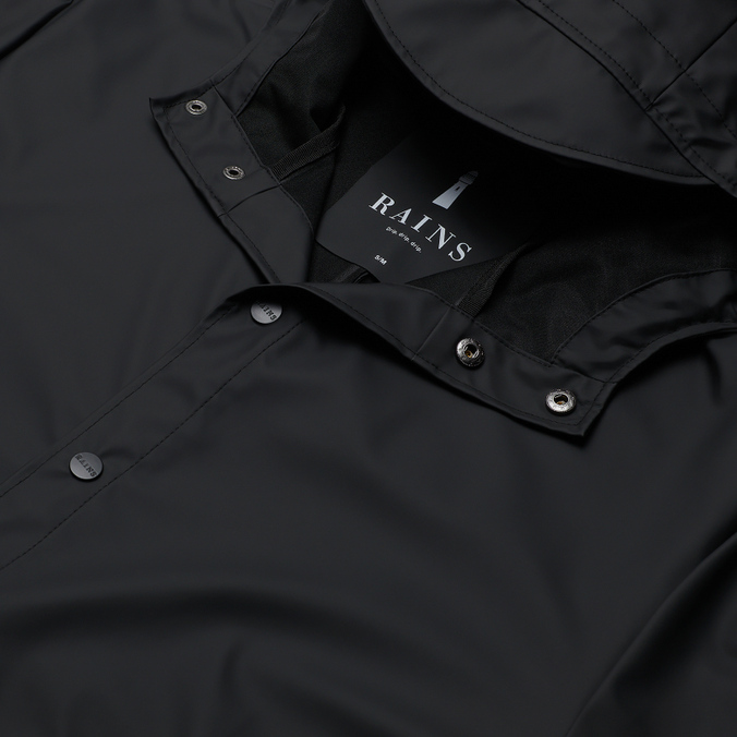 Мужская куртка дождевик RAINS, цвет чёрный, размер M-L 1202-01 Long Jacket - фото 2