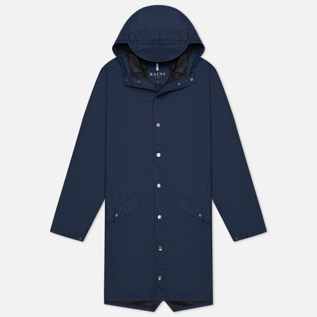 Мужская куртка дождевик RAINS Long Jacket, цвет синий, размер L-XL