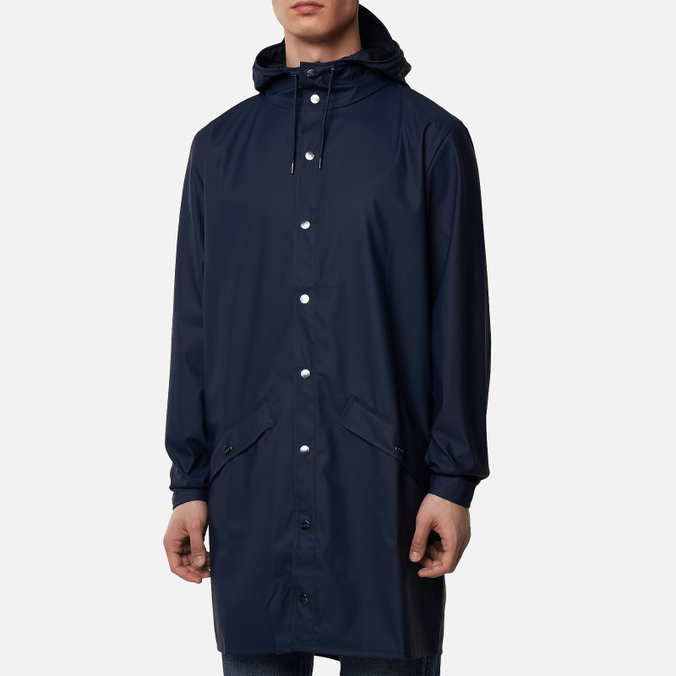 Мужская куртка дождевик RAINS, цвет синий, размер L-XL 1202-02 Long Jacket - фото 3