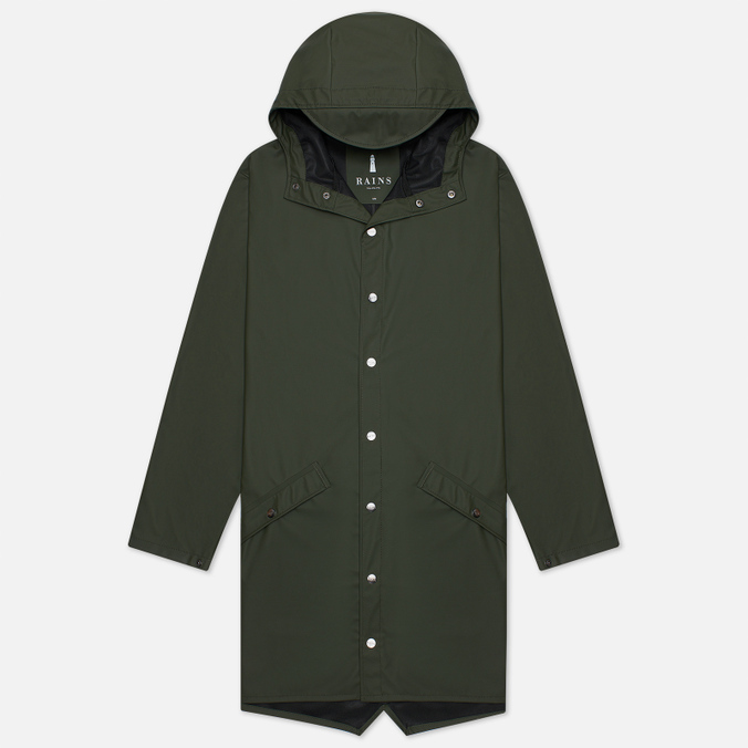 Мужская куртка дождевик RAINS, цвет зелёный, размер S-M