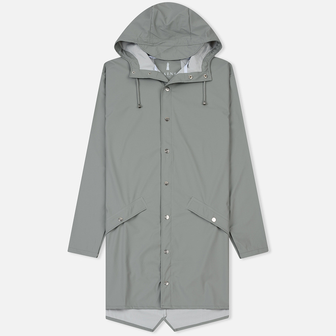 Мужская куртка дождевик Rains Long Jacket Stone