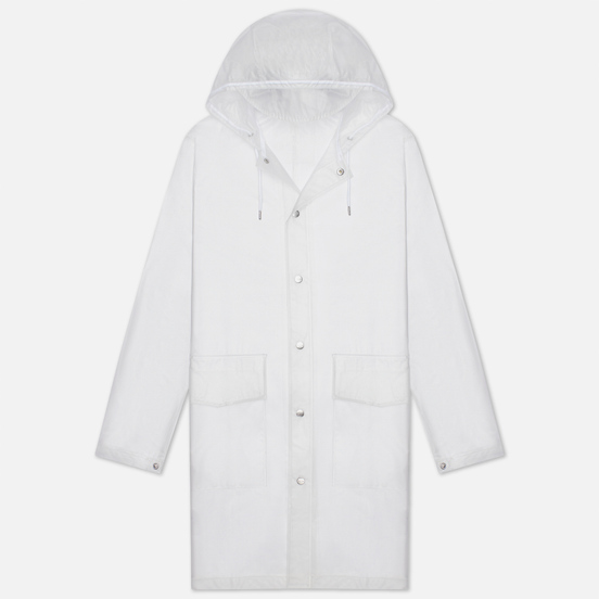 Мужская куртка дождевик Rains Transparent Hooded Foggy White