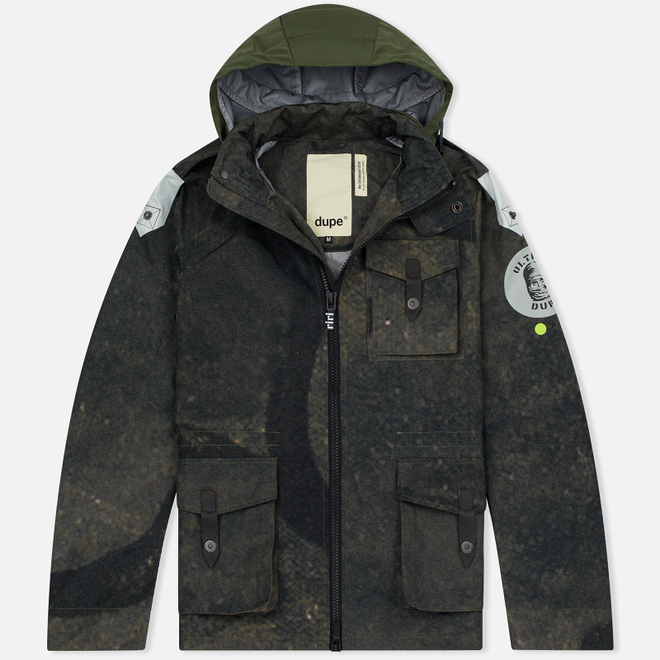 Мужская куртка Dupe Miglia Uno 3L Stowe Hooded Shell Graffiti Brown Camo/Ultras Dupe Print