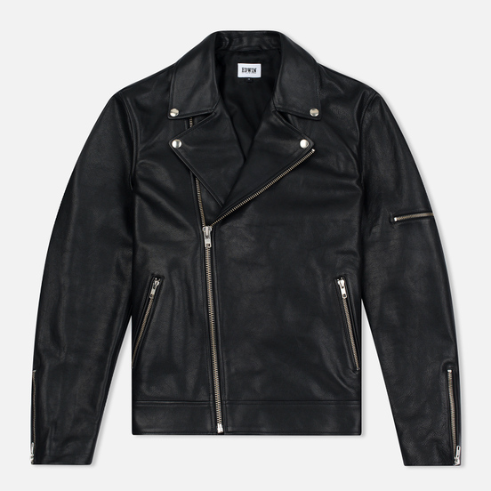 Мужская куртка Edwin Rider Cow Leather Black Garment Washed