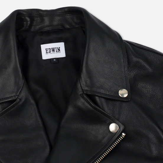 Мужская куртка Edwin Rider Cow Leather Black Garment Washed