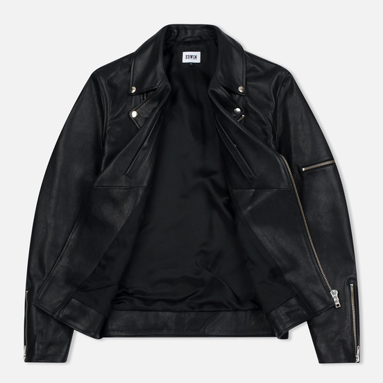 Мужская куртка Edwin Rider Cow Leather Black Garment Washed