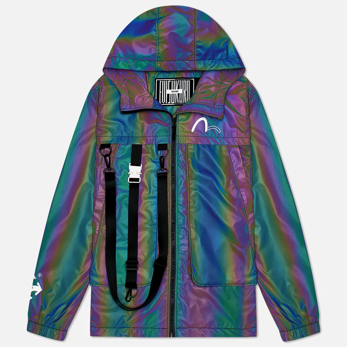 Evisu Мужская куртка Evisukuro Glitched Seagull Packable Windbreaker