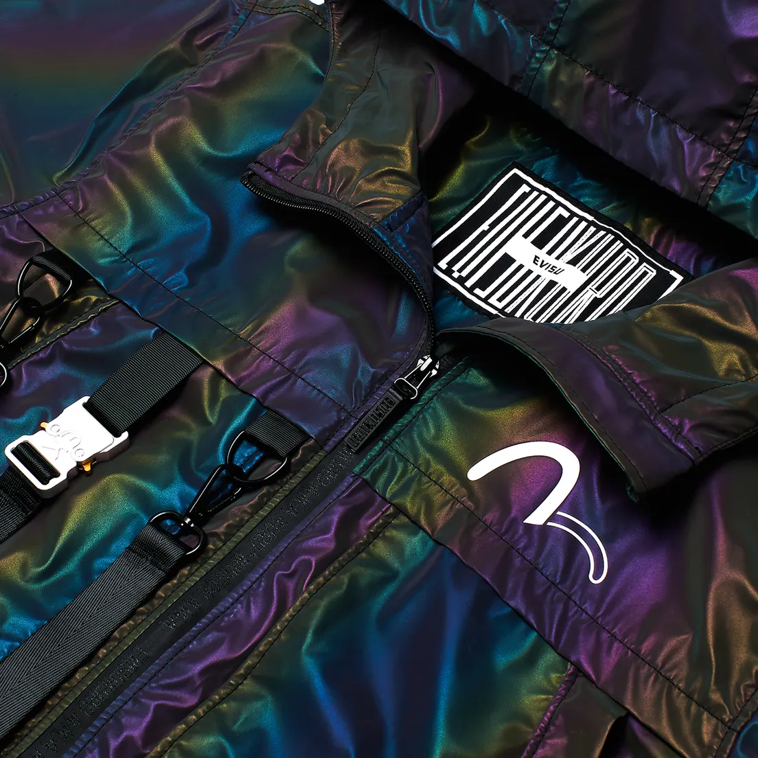 Evisu Мужская куртка Evisukuro Glitched Seagull Packable Windbreaker