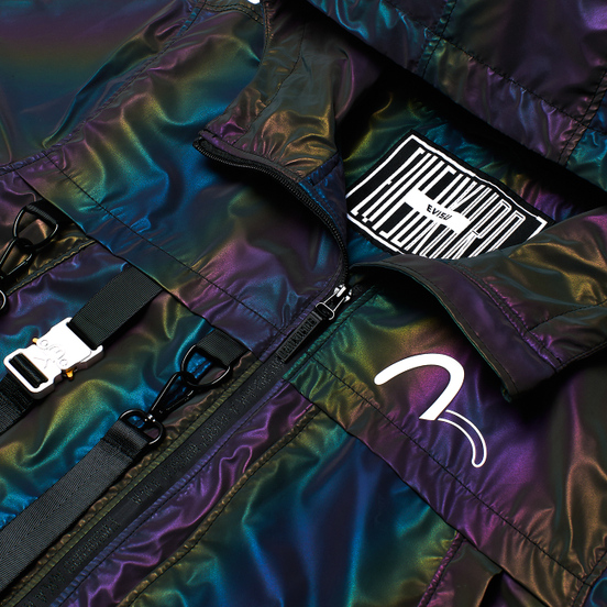 Мужская куртка Evisu Evisukuro Glitched Seagull Packable Windbreaker Black
