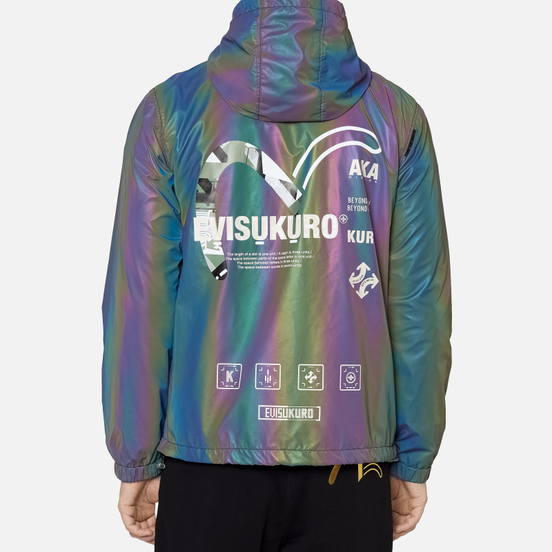 Мужская куртка Evisu Evisukuro Glitched Seagull Packable Windbreaker Black